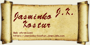 Jasminko Kostur vizit kartica
